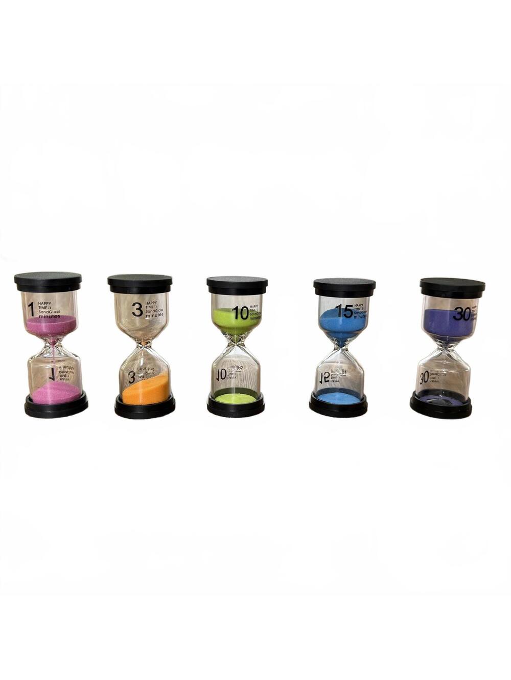 Happy Time Sandglass Timer Set (5 Pieces) - Incomplete Set